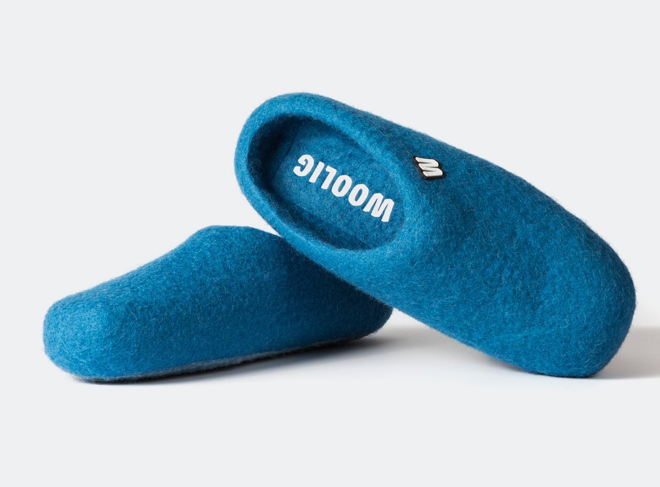 Slippers - Sapphire Blue Wool Slippers